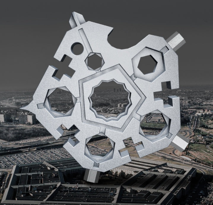 23 In 1 Pentagonal Snowflake Wrench Screwdriver Multitool Outdoor Bicycle Repare Tool Portable EDC Spanner Key Chain B-PREPARED 2026