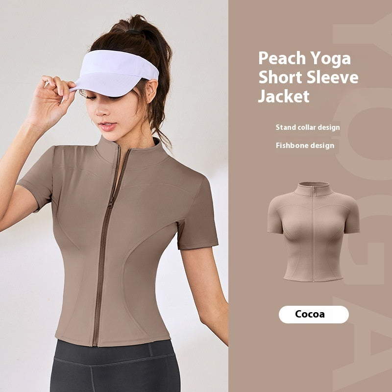 B-READY High Elastic Short Yoga Clothes Short Sleeve Sports Jacket
