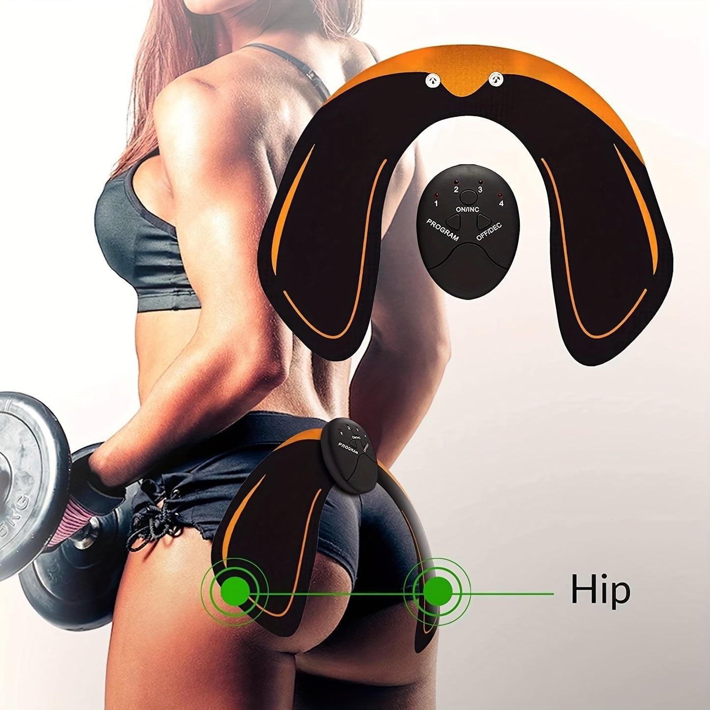 B-READY Hip Trainer, Buttock Lift Massage Device Smart Fitness Exercise Gear Home Office, Portable U-Shape Butt Lifting Workout Equipment Gifts For Women