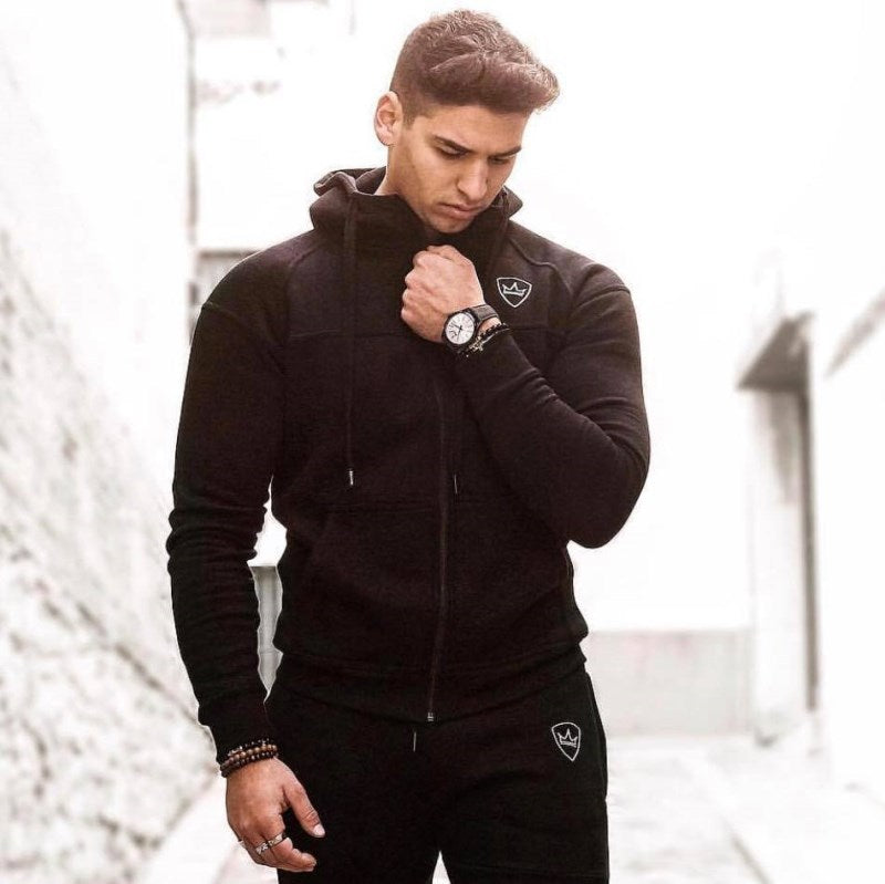 Slim fit hooded sportswear