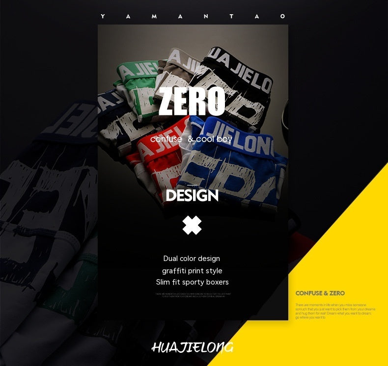 B-READY Underwear Style Cotton Boxers Mid-low Waist Filthy Man Boxer Men's Shorts Wholesale