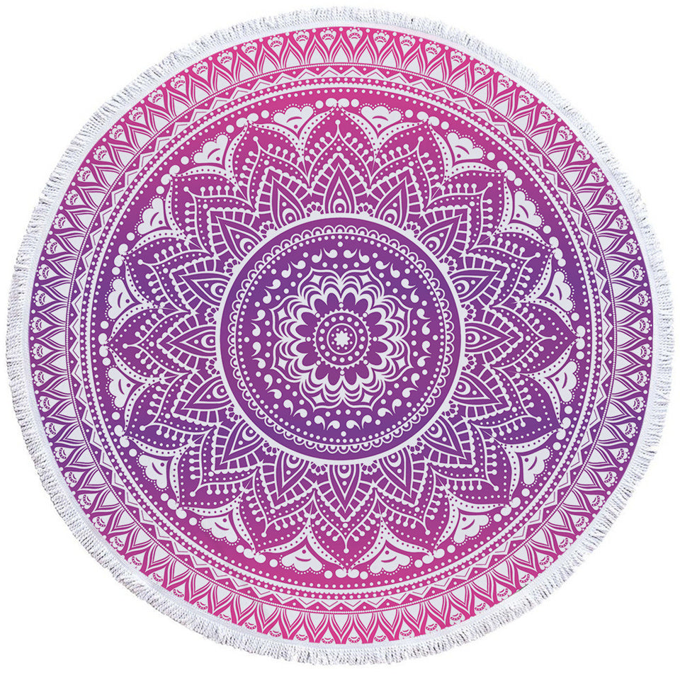 B-READY Round Printed Bath Towel Beach Towel Yoga Mat Psyc Trip Mat
