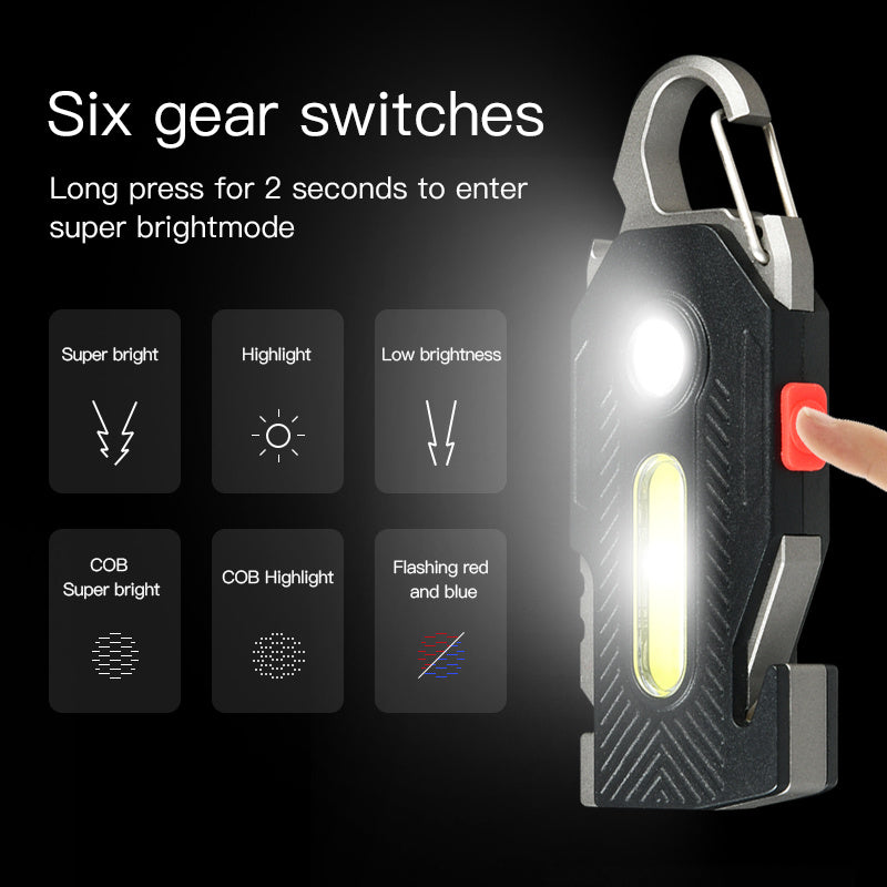 B-READY Multifunctional Charging Emergency Light Convenient Keychain Work Light COB High Brightness Maintenance Light Outdoor Camping LED Light B-PREPARED 2026
