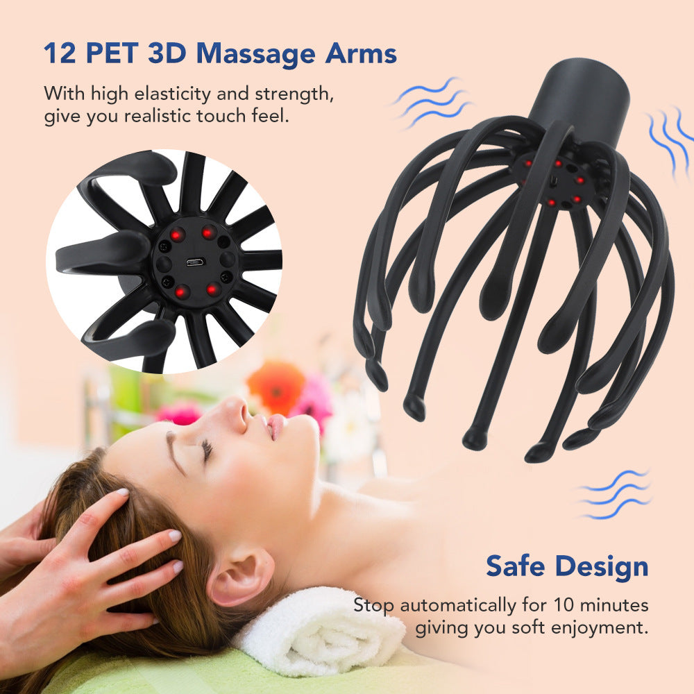 B-READY Octopus Electric Head Massage Tingler Feels Good