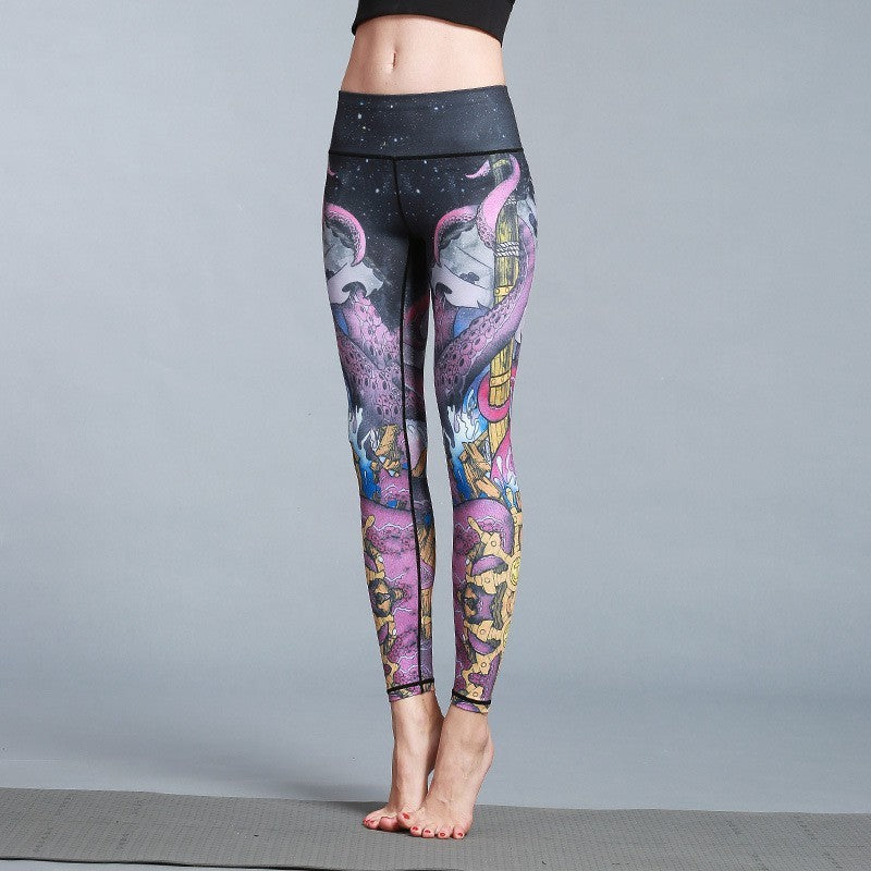 B-READY Women's Outdoor Sport Yoga Printed Leggings (costumers favorite 2025)