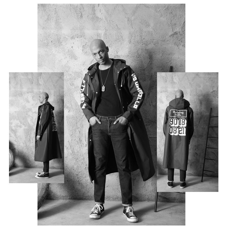 B-READY Long full body fashion transparent tactical riding raincoat B-PREPARED 2026