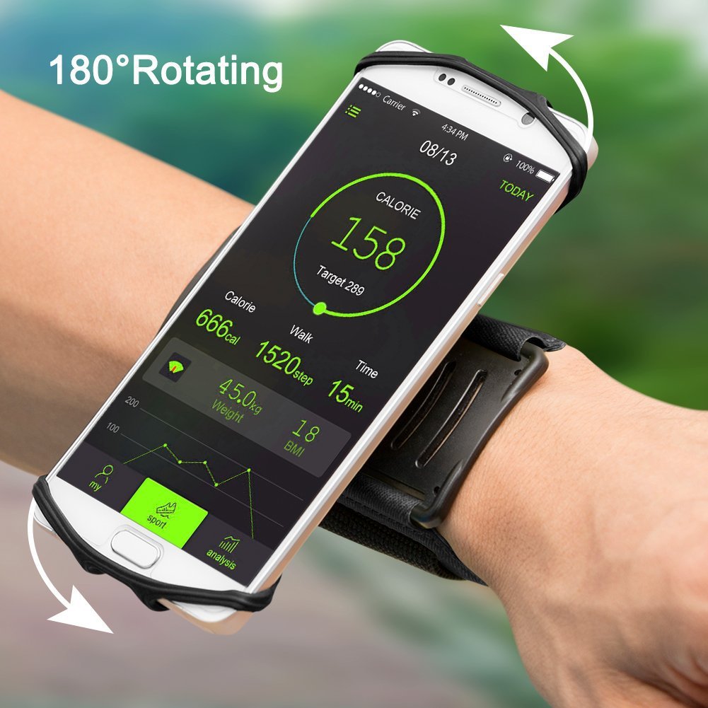 B-READY Detachable Mobile Phone Holder 360-degree Rotating Movement Arm Strap 26 Start Gym now