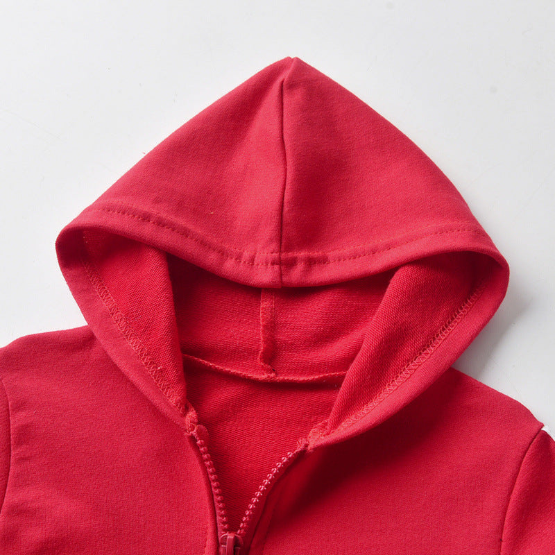 B-READY Two-Piece Children's Hooded Zipper Shirt Casual Unisex Sportswear