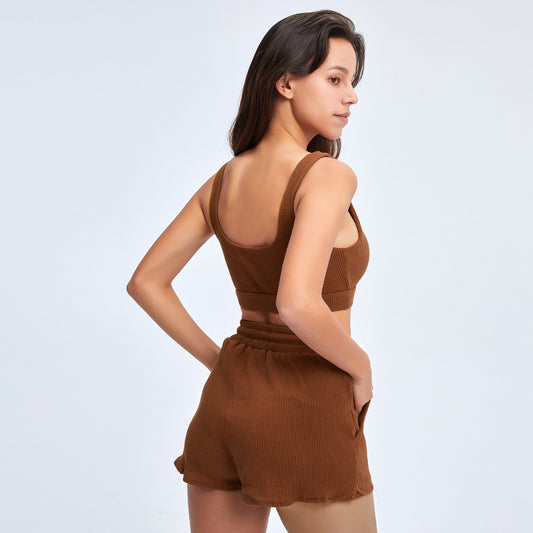 B-READY 
Woman Loose Short Sleeve Gym Yoga Suit