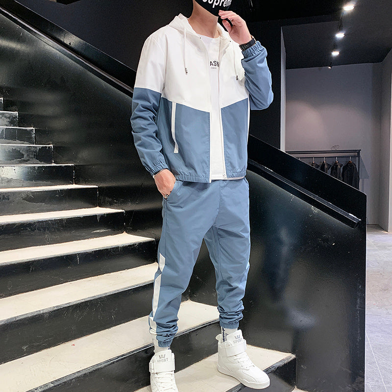 Herren Kapuzenjacke und Haremshose Herrenmode Neue Herrensportbekleidung