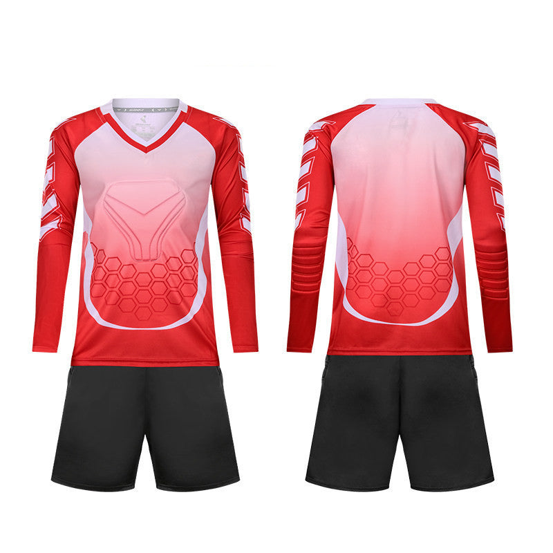 B-READY Adult Kids Football Goalkeeper Jerseys Custom Long Sleeve Soccer Goalkeer Uniform Boy Socce Training Football Uniforms For Child