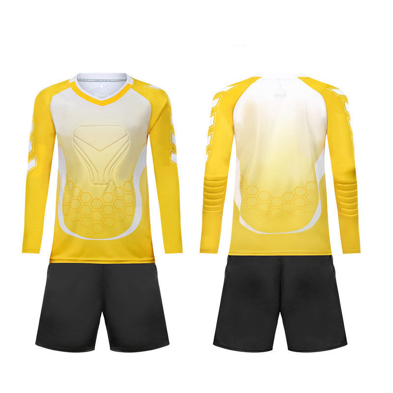 B-READY Adult Kids Football Goalkeeper Jerseys Custom Long Sleeve Soccer Goalkeer Uniform Boy Socce Training Football Uniforms For Child