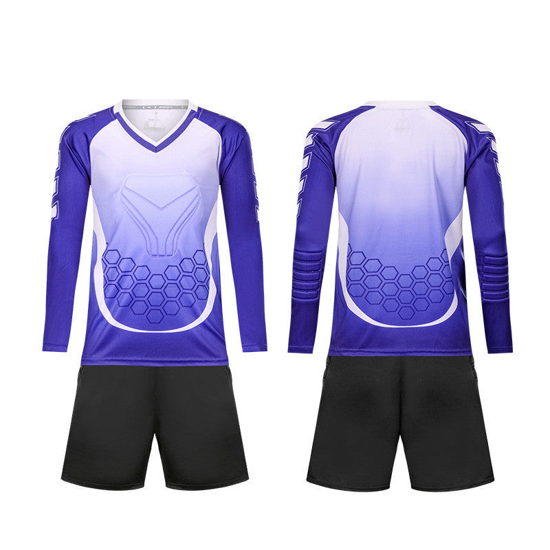 B-READY Adult Kids Football Goalkeeper Jerseys Custom Long Sleeve Soccer Goalkeer Uniform Boy Socce Training Football Uniforms For Child