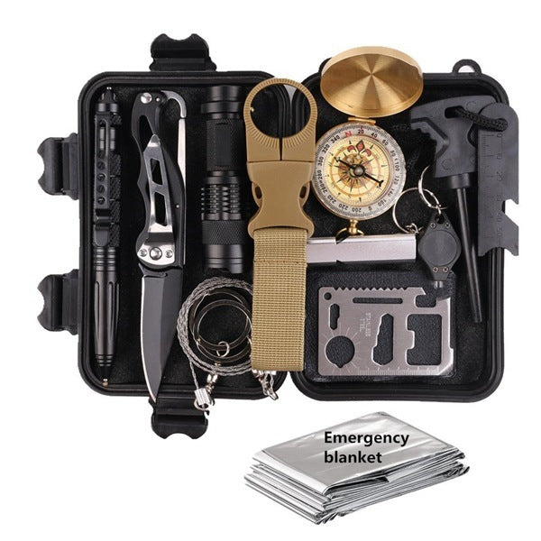 B-READY 1 Set Of 13-Piece Outdoor Survival Treasure Box, Survival Tool Set, Multifunctional Field First Aid Box, Sos Emergency Supplies B-PREPARED 2026