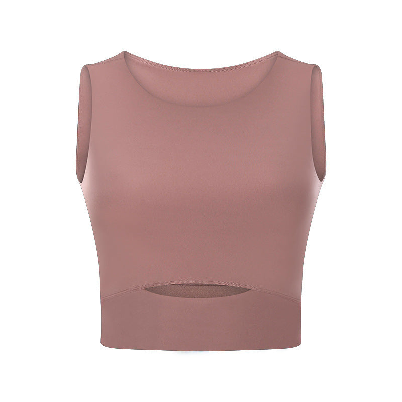 B-READY API26 Yoga Top Women'S Round Neck Sleeveless Fashion Breathable Running Sports Fitness Vest