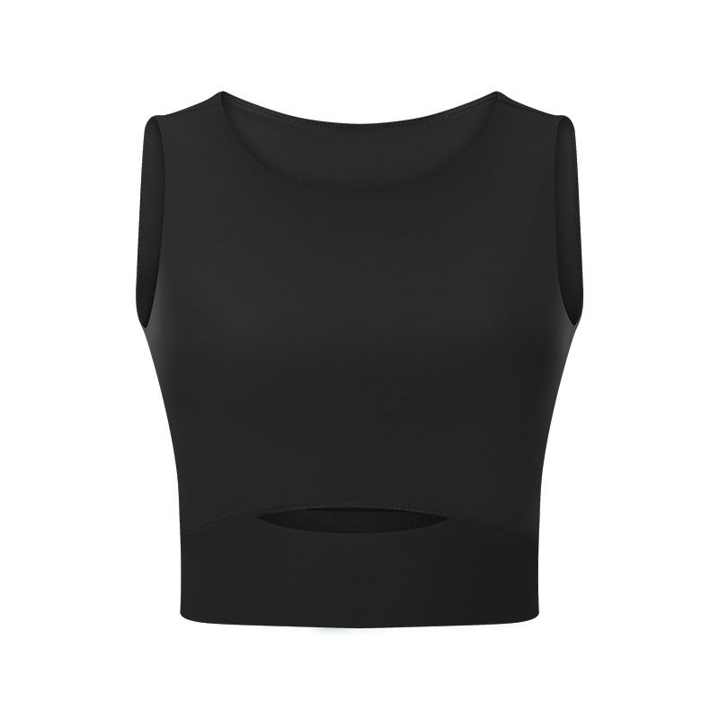 B-READY API26 Yoga Top Women'S Round Neck Sleeveless Fashion Breathable Running Sports Fitness Vest