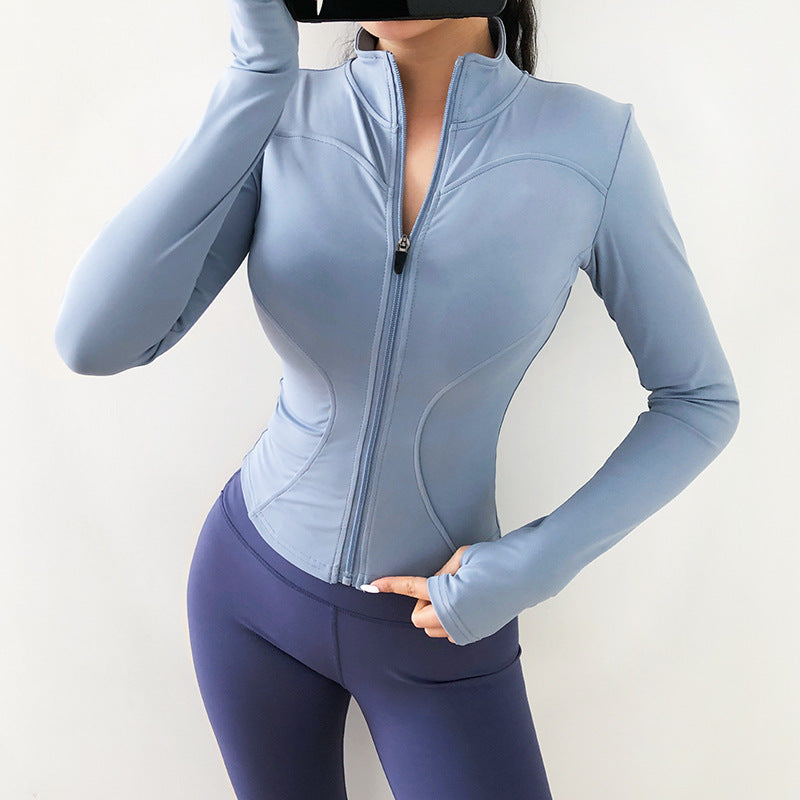 B-READY Woman Crop-Tops Sweatshirts Gym Jacket Fitness Coat