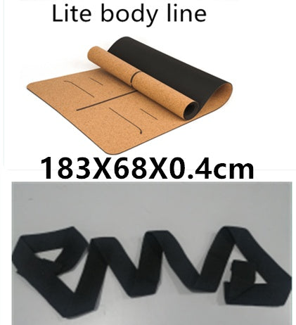 B-READY Cork Yoga Mat Yoga Matte  I LOVE APICHAYA