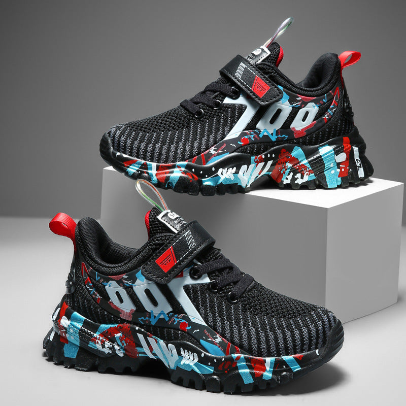 B-READY Big Kids Breathable Mesh Shoes Fashion Casual Kids Sports Shoes Summer