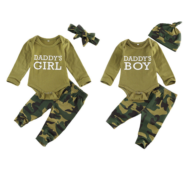 B-READY New Products Set Letter Camouflage Printed Children Set
