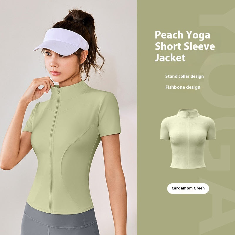 B-READY High Elastic Short Yoga Clothes Short Sleeve Sports Jacket