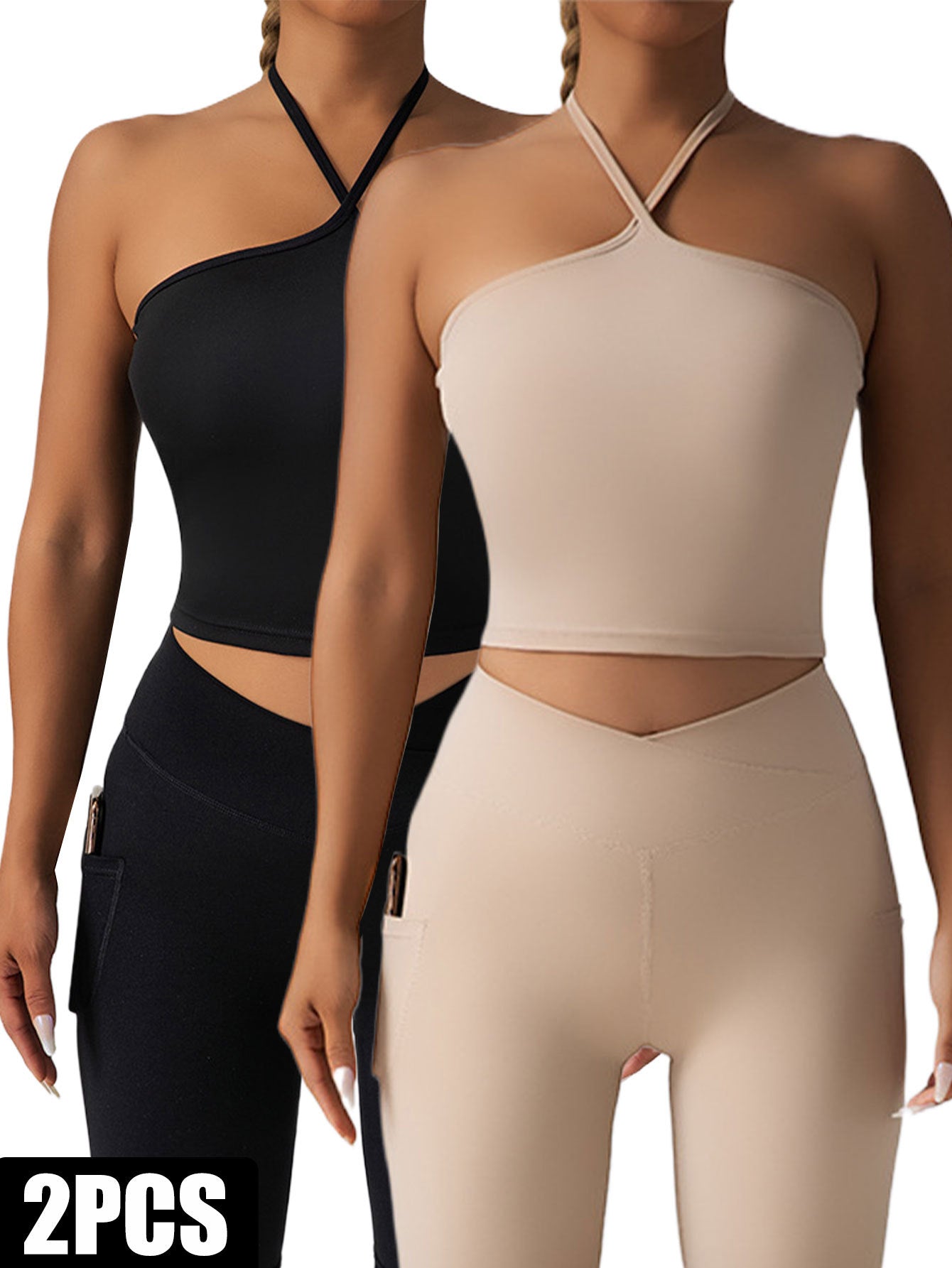 B-READY 2 Pieces Sports Bra Athletic Running Sports Bra