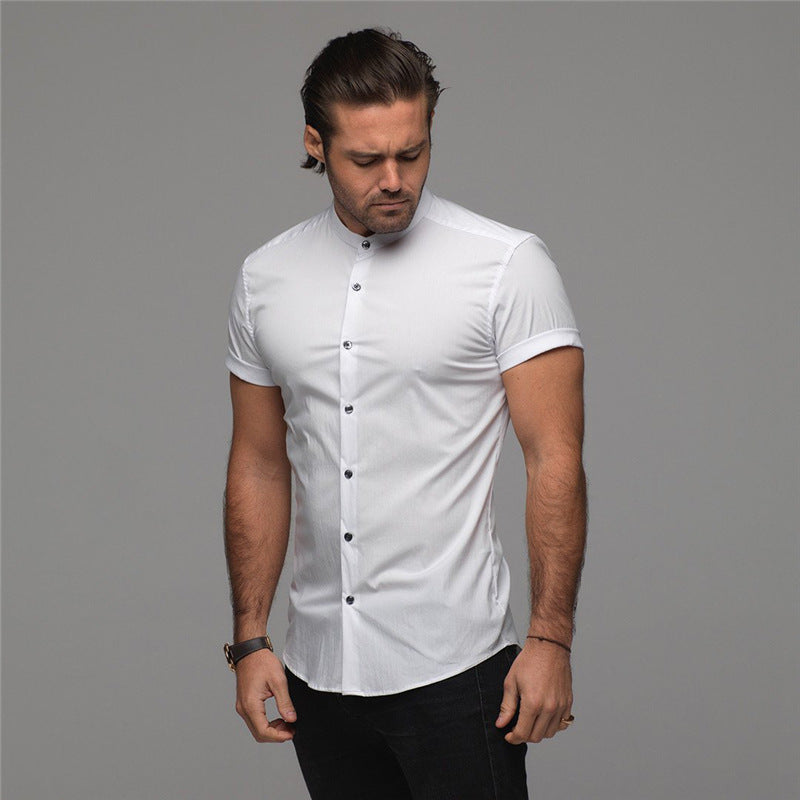B-READY MEN SPORT New Summer Shirt  Fitness Clothing Cotton Tops Short Sleeve Sports Shirts Brand Mens Short Cool Casual Fashion Breathable Shirt