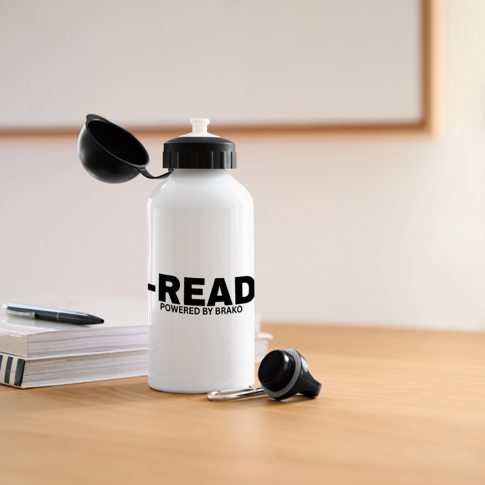 B-READY GYm Sport Water bottle with attachments - white