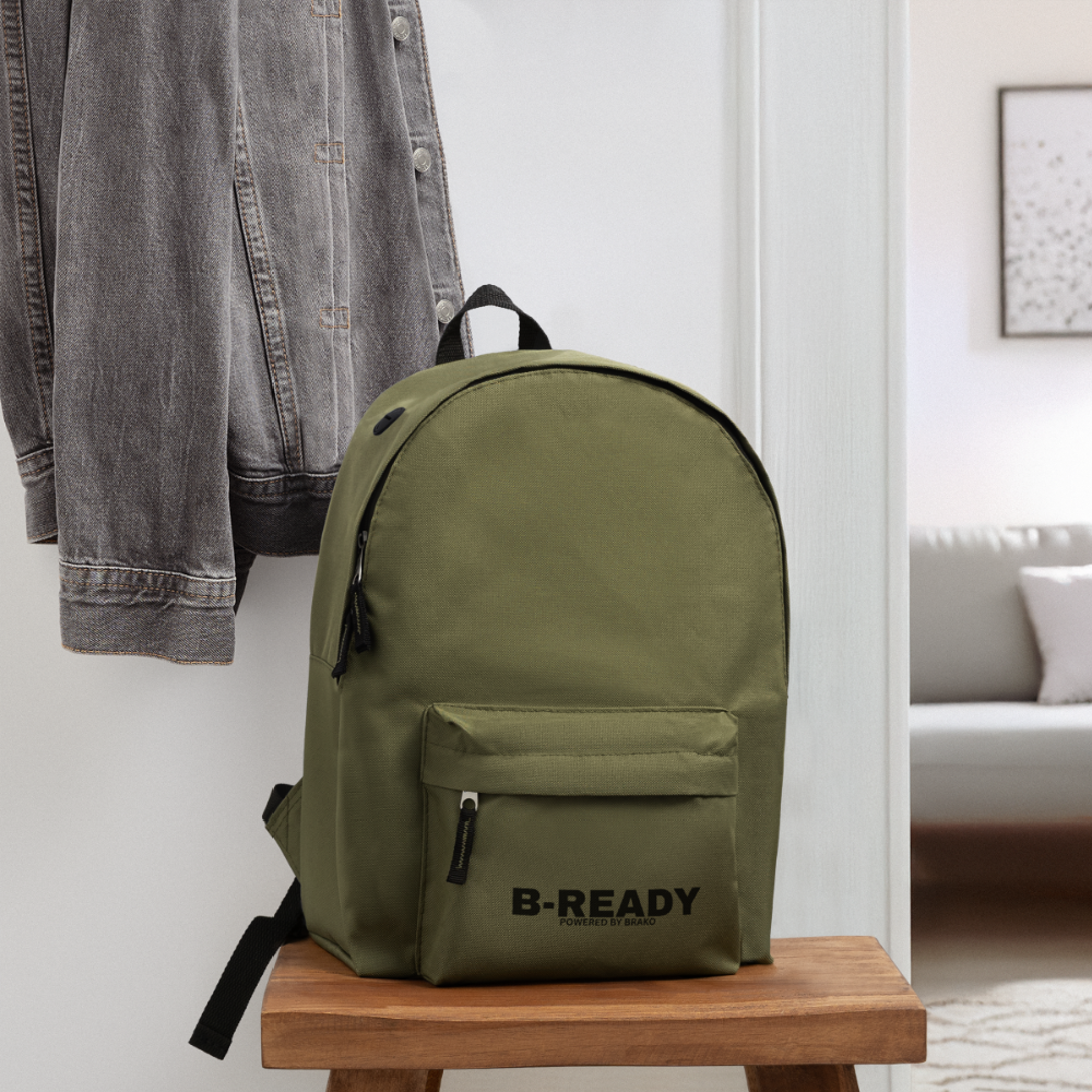 B-READY unisex Gym Sport Backpack Military Style - olive green