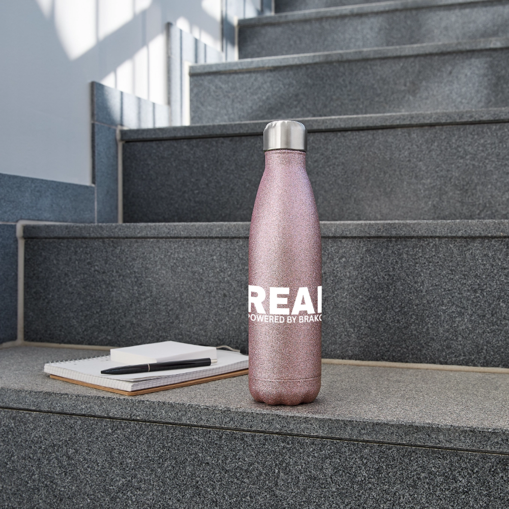 B-READY 26 Glitter Stainless Steel Thermal Bottle Handmade - pink glitter