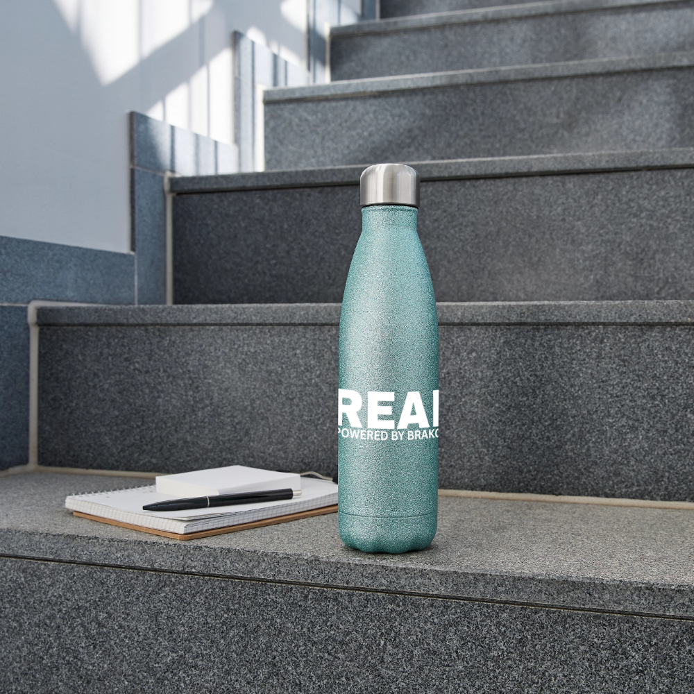 B-READY 26 Glitter Stainless Steel Thermal Bottle Handmade - blue glitter