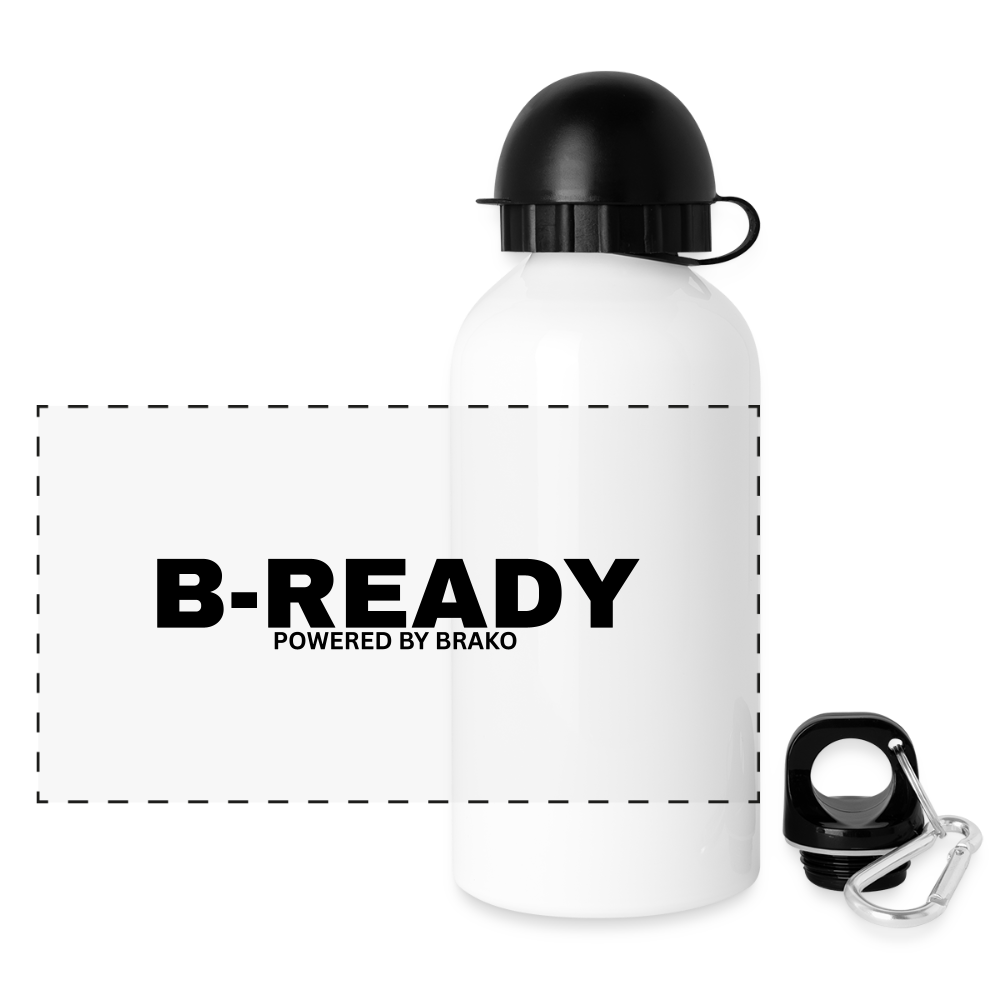 B-READY GYm Sport Water bottle with attachments - white