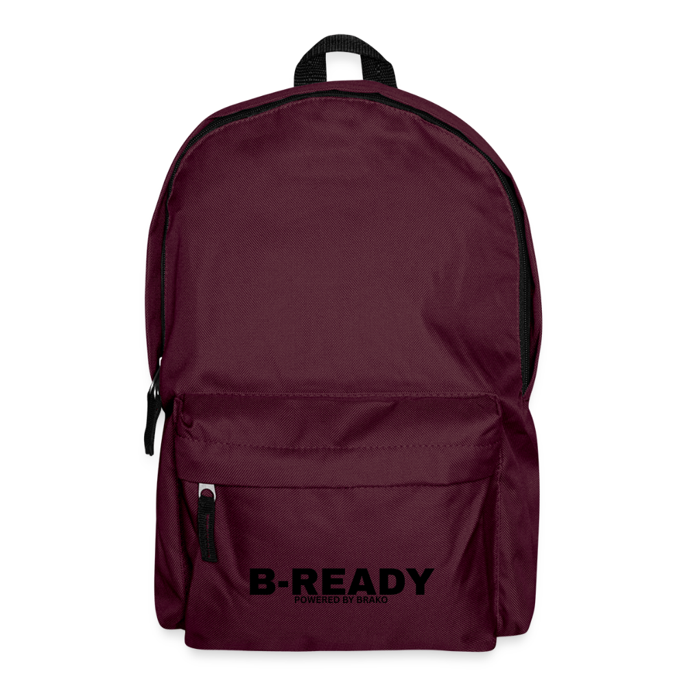 B-READY unisex Gym Sport Backpack Military Style - burgundy