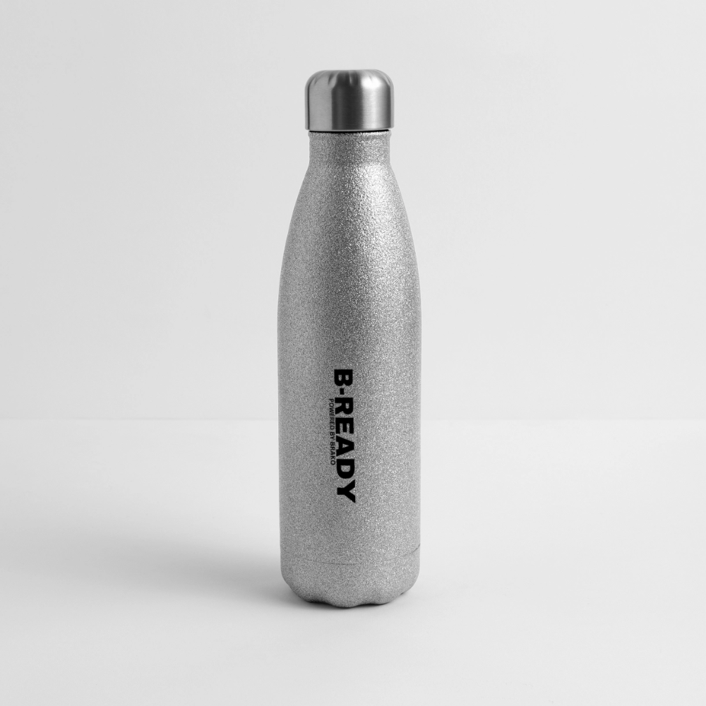 B-READY Gym Sport Glitter Stainless Steel Thermal Bottle - silver glitter