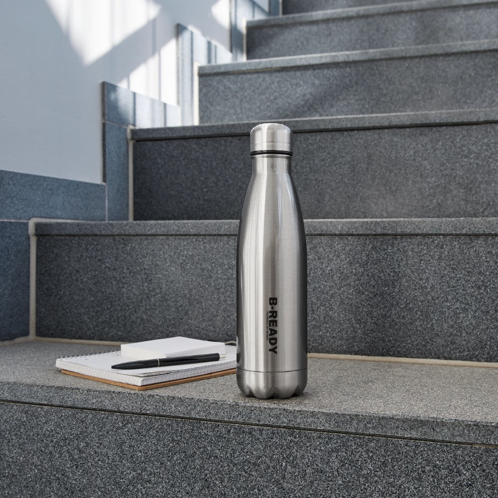 B-READY Gym Sport Insulated Water Bottle - silver