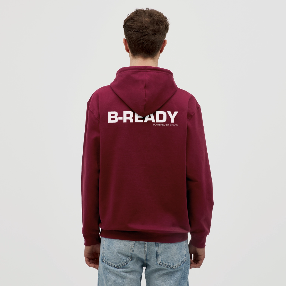 B-READY Unisex Hoodie COUPLE - bordeaux
