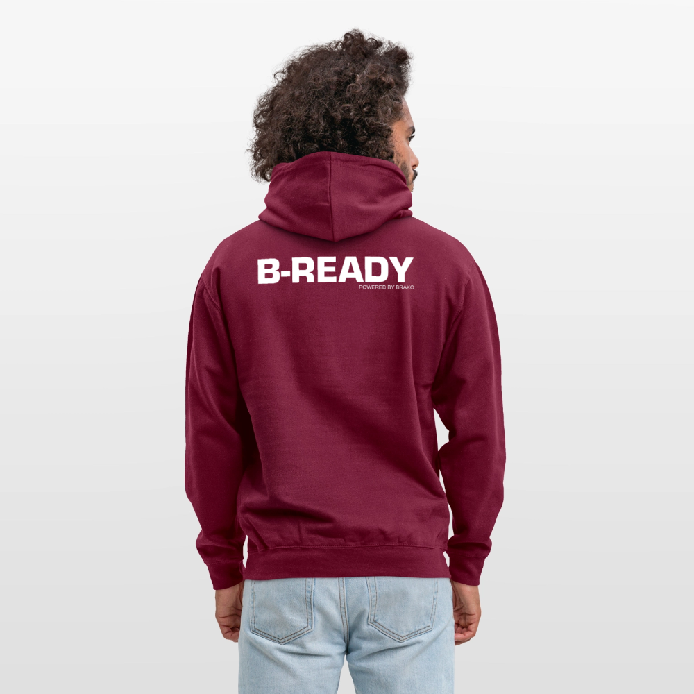 B-READY Unisex Hoodie COUPLE - bordeaux