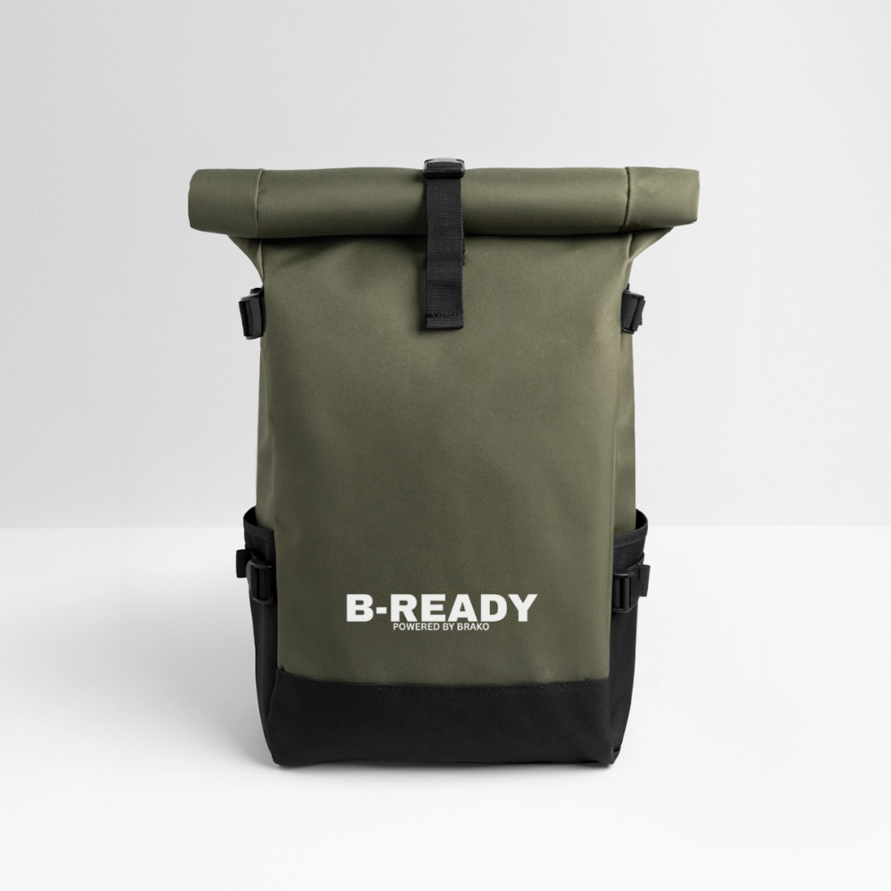 B-READY Gym Sport Transportation Roll Top Backpack - olive/black