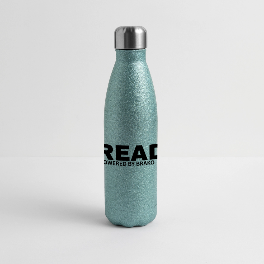 B-READY Glitter Stainless Steel Thermal Bottle for Christmas Trinkflasche - blue glitter