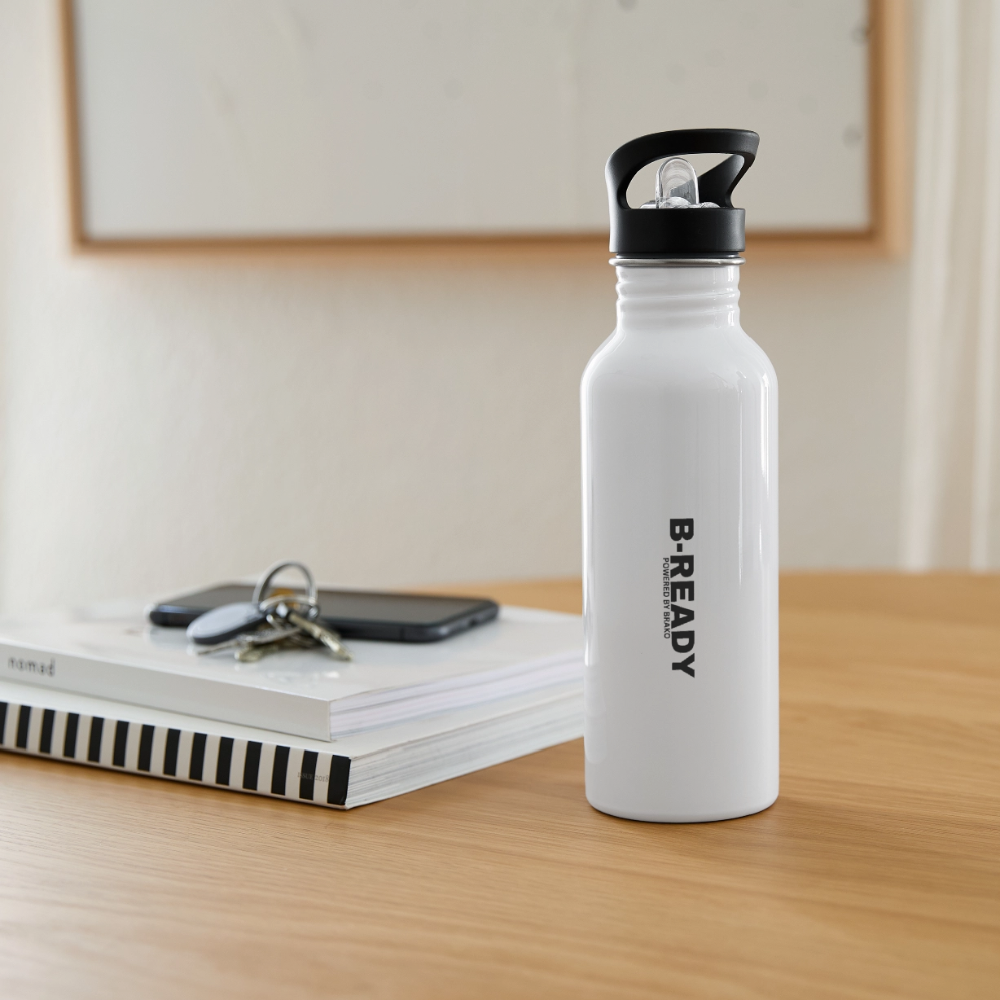 B-READY Gym Sport Water Bottle - white
