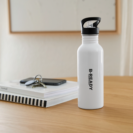 B-READY Gym Sport Water Bottle - white