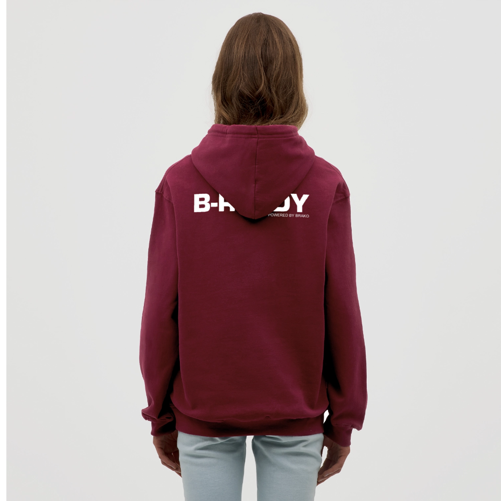 B-READY Unisex Hoodie COUPLE - bordeaux