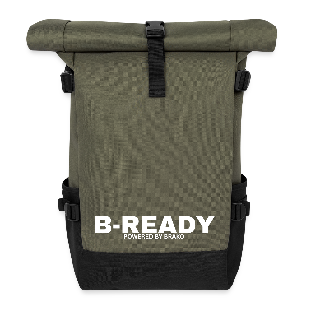 B-READY Gym Sport Transportation Roll Top Backpack - olive/black