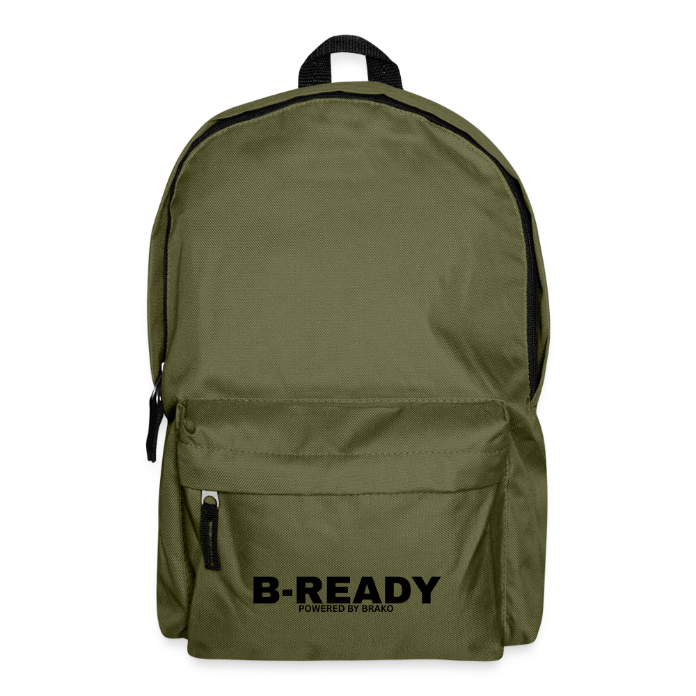 B-READY unisex Gym Sport Backpack Military Style - olive green