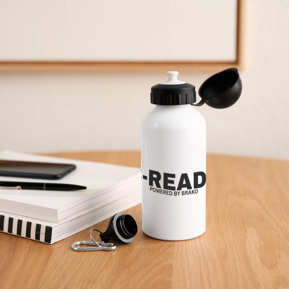 B-READY GYm Sport Water bottle with attachments - white