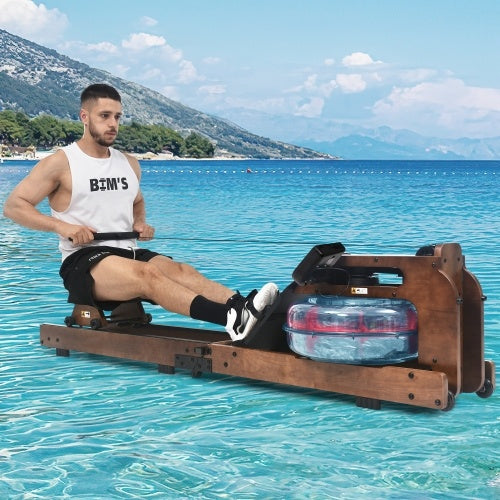 B-READY Handmade Holzernes Indoor-Heimfitness Rudergerat made in Germany