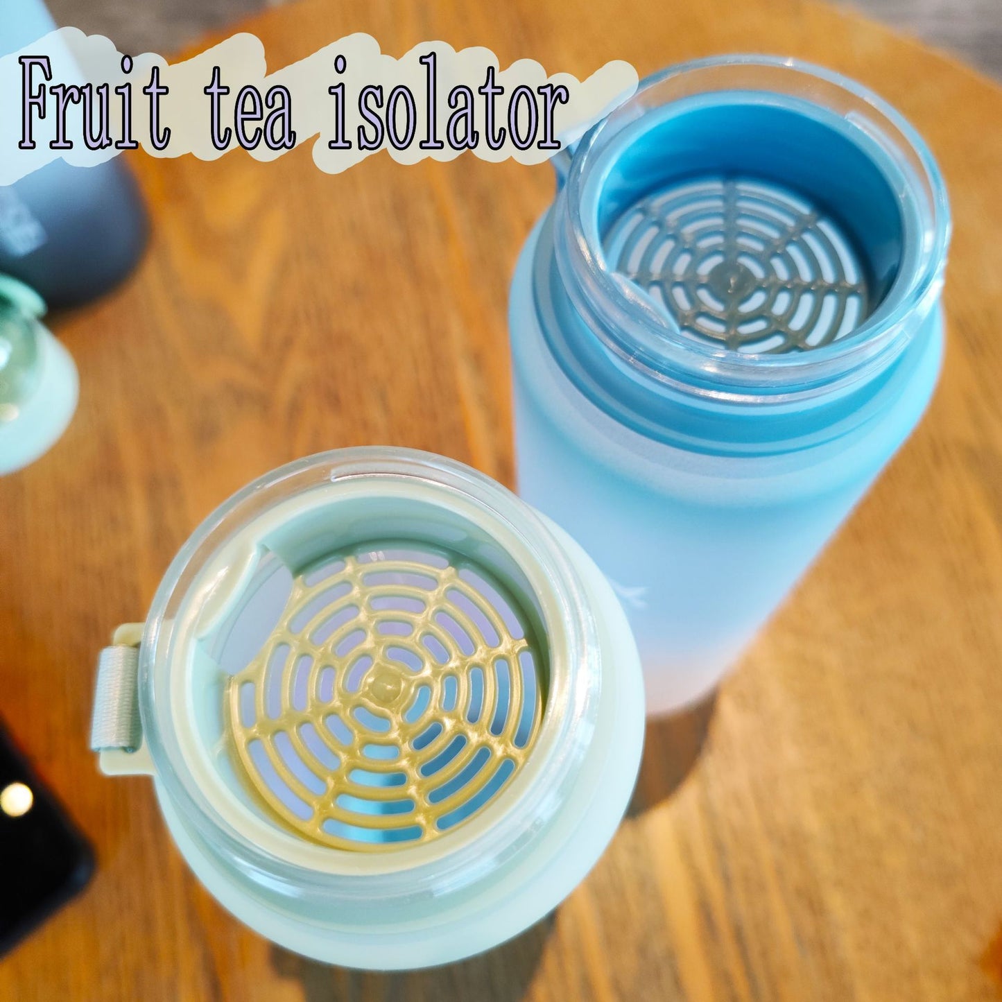 B-READY Gym Sport Rainbow Gradient Plastic Cup Sports Cup Outdoor Gym Couple Large Capacity 1L