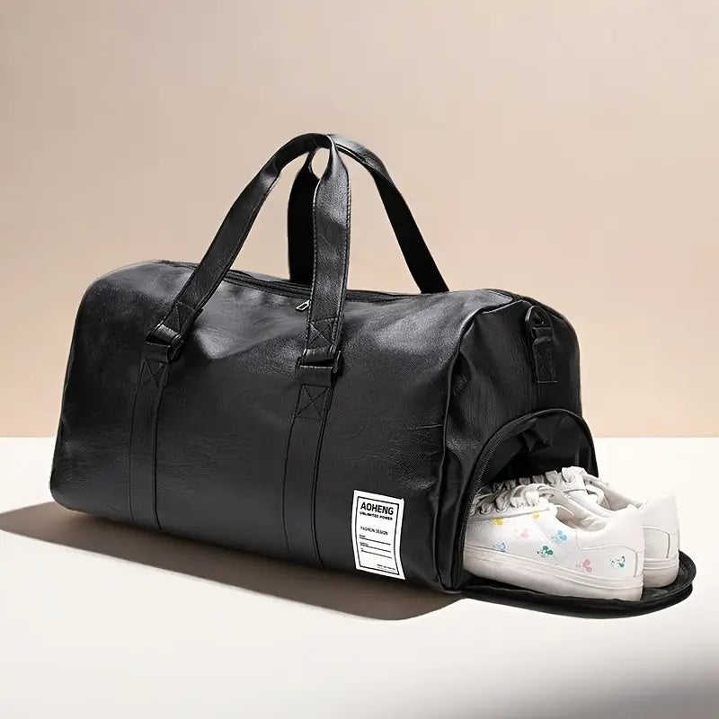 B-READY Sport unisex Couple  Fitness Bag, Travel Bag, Black Stylish Business Travel Bag, Separate Shoe Depot, Zip Off, For Gym, Sport, Travel, Waterproof