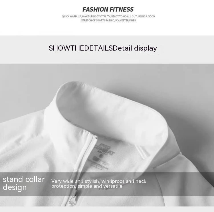 Halbreißverschluss Sportbekleidung Herren Langarm Schnelltrocknende Kleidung