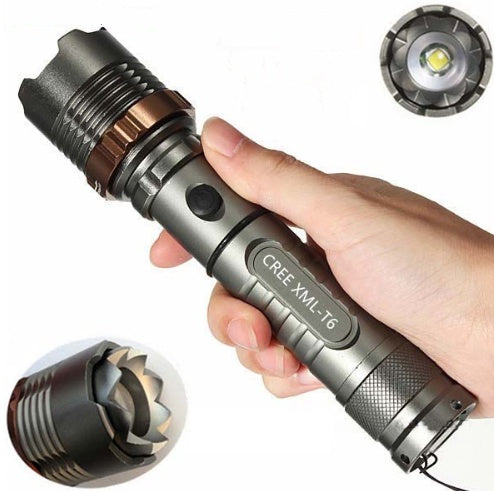 B-READY Electro Shocker self Protection self defense CREE t6 glare flashlight T6 flashlight T6 zoom rechargeable flashlight 2000000W B-PREPARED 2026